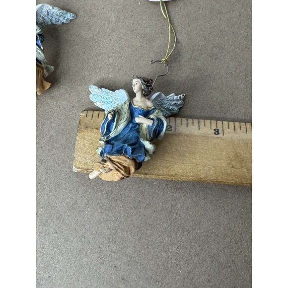 Thomas Kinkade Hawthorne Village Nativity Figures 2 Angel ornament LOVE JOY - Picture 6 of 7